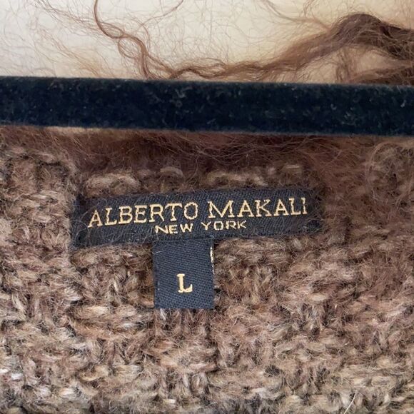 Alberto Makali Womens Fur Cardigan - Picture 4 of 7